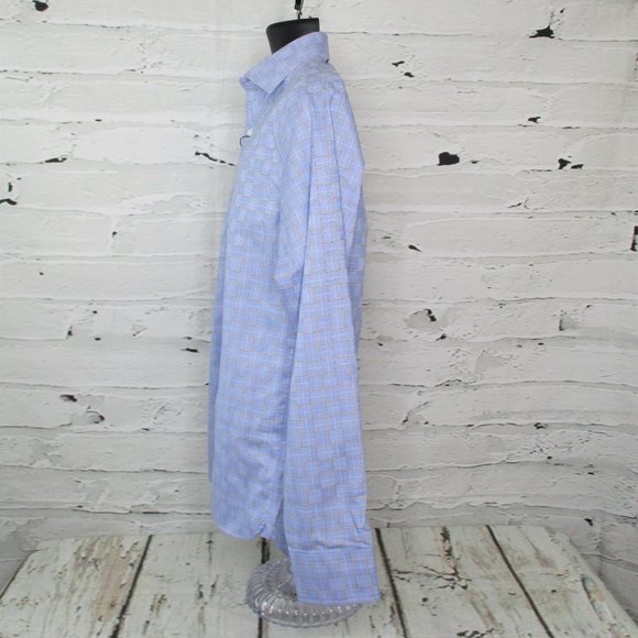 Hickey Freeman Bleecker Plaid Business Casual Shirt - Picture 4 of 7